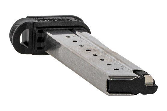 The Springfield XDE 9mm magazine is made from stainless steel with side witness holes